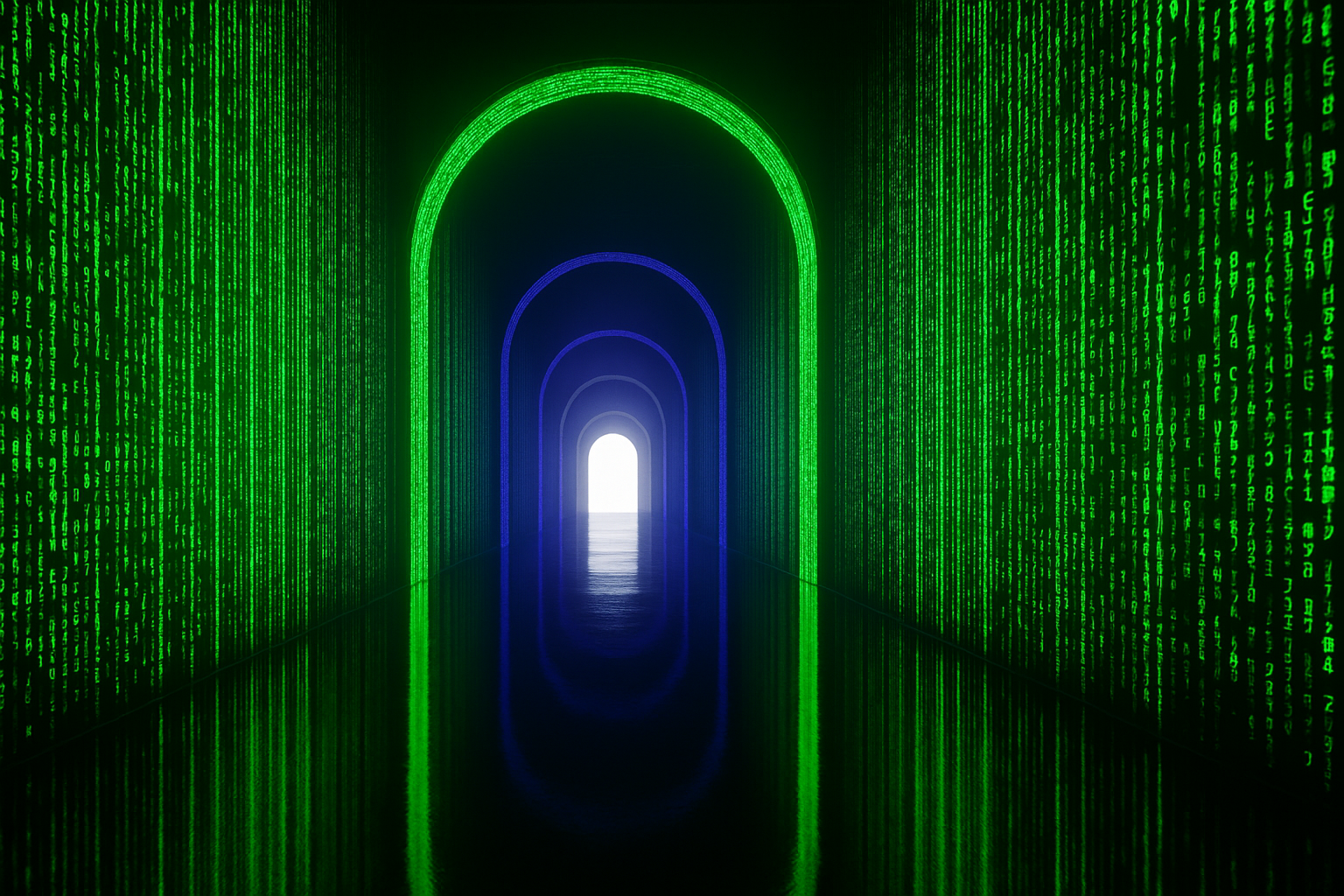 AI verification framework — holographic verification interface showing three checkpoint stages with green status indicators against dark background, representing the three-hurdles method for fact-checking AI-generated content